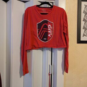 STL CITY FC cropped long sleeve soccer shirt